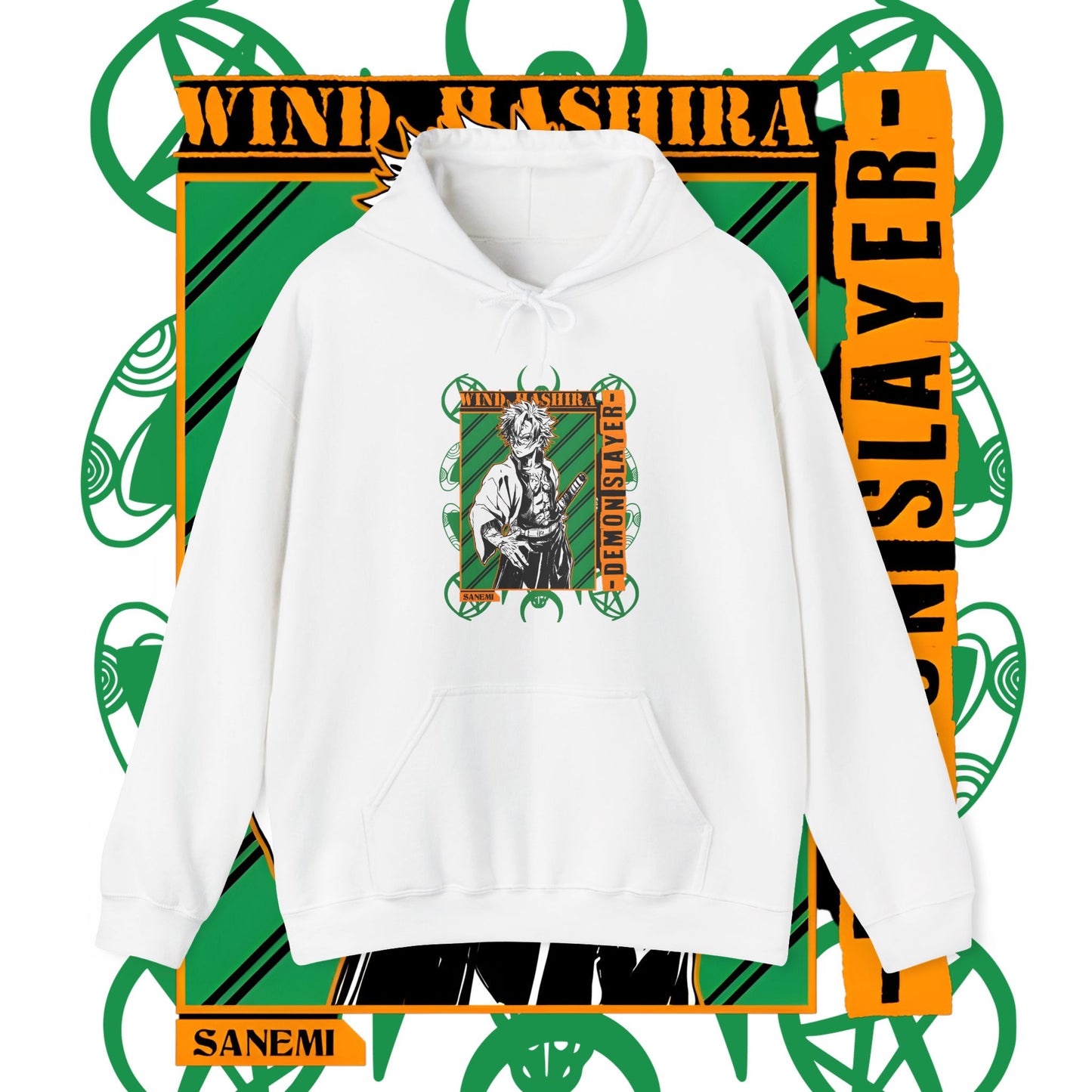 Sanemi Shinazugawa Hoodie | Demon Slayer Hashira | 100% Cotton Anime Hoodie