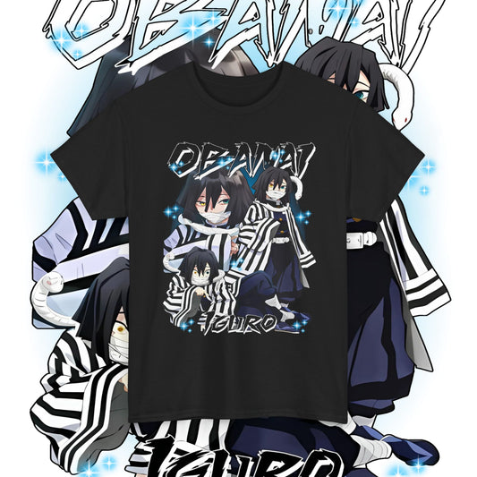 Iguro Obanai Hashira Cotton T-Shirt | Demon Slayer Anime Tee