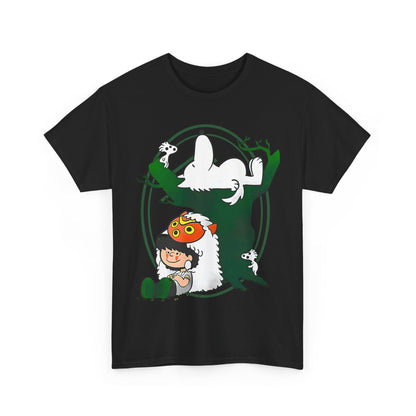 Princess Mononoke T-Shirt – 100% Cotton Studio Ghibli Anime Tee for Fans