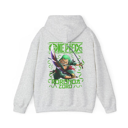 Roronoa Zoro Back Print Hoodie – One Piece Sword Style 100% Cotton Anime Hoodie