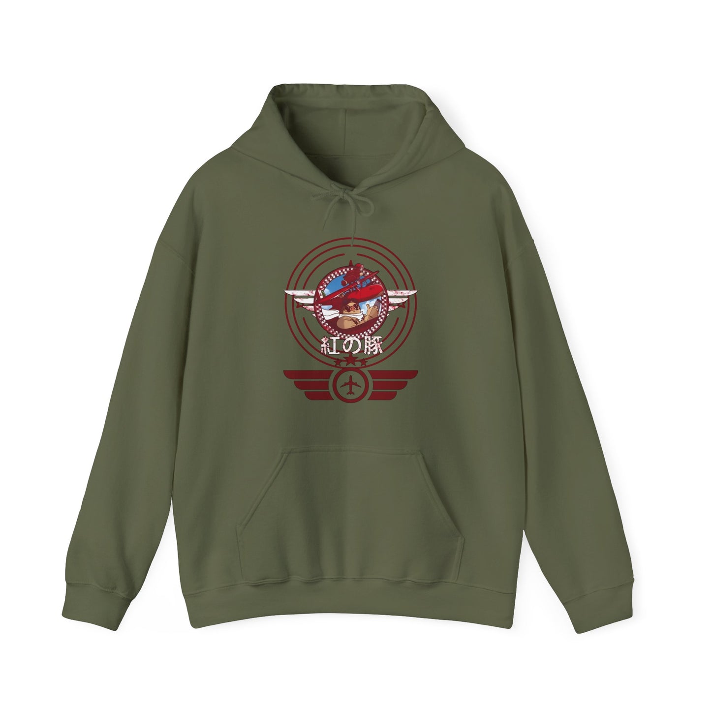 Porco Rosso Aviator Hoodie – 100% Cotton Studio Ghibli Pilot Anime Sweatshirt