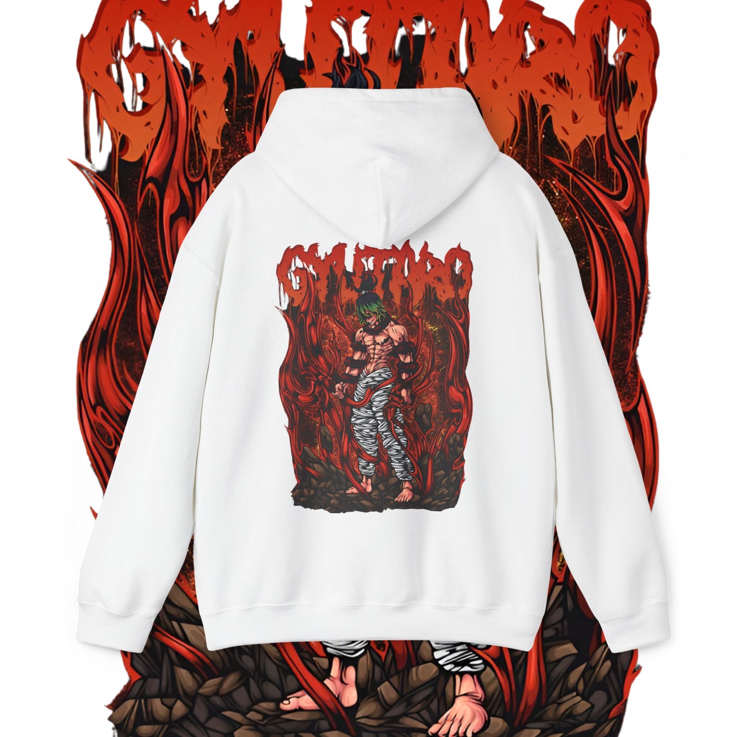 Gyutaro Back Print Hoodie | Demon Slayer Art | 100% Cotton Anime Hoodie