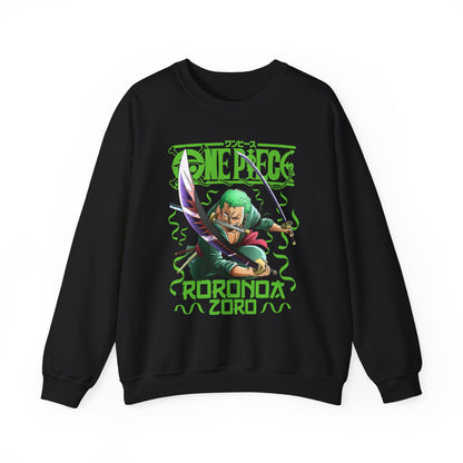 Roronoa Zoro Sword Sweatshirt – 100% Cotton One Piece Anime Pullover for Fans
