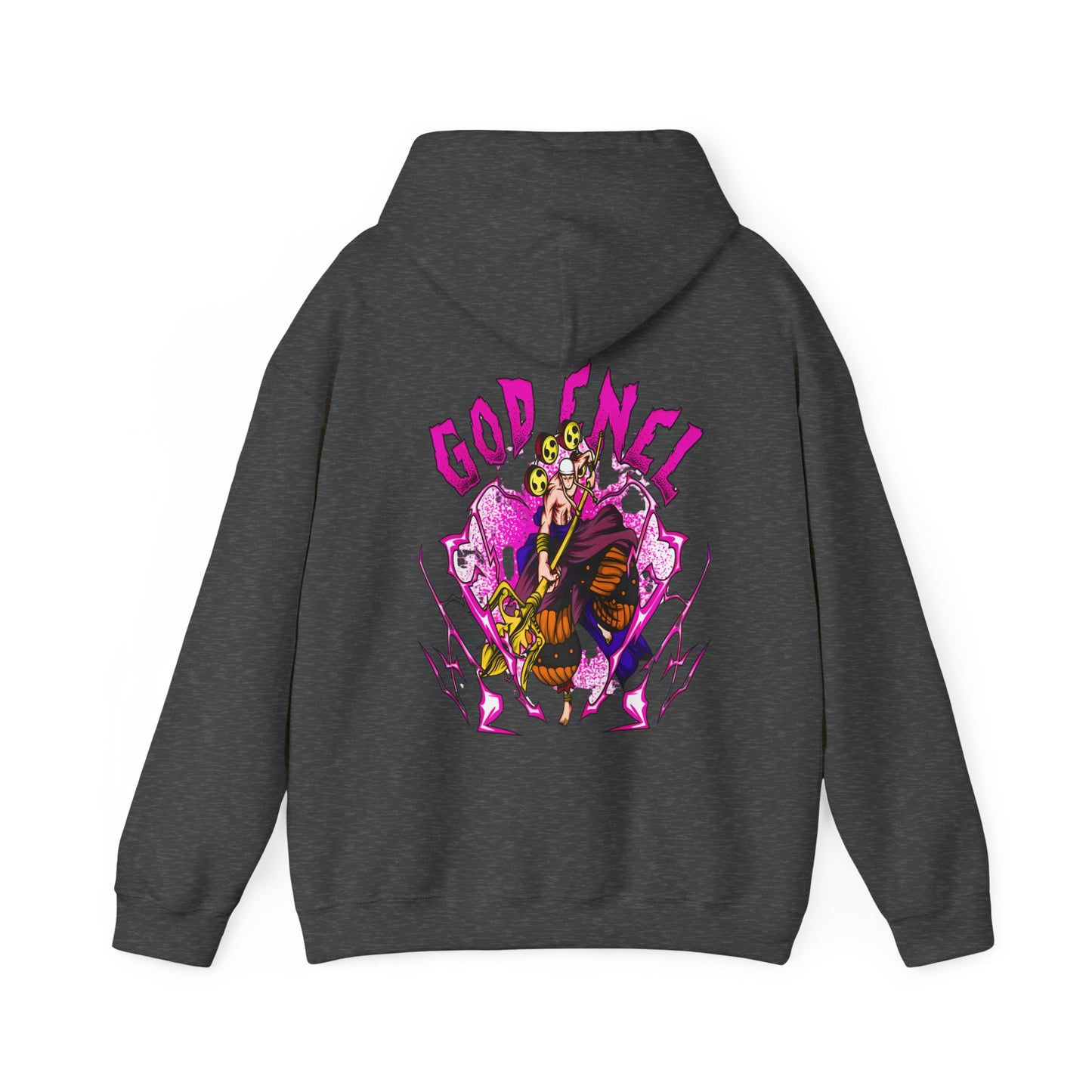 God Enel One Piece Back Print Hoodie – 100% Cotton Anime Hoodie with Thunder God Design