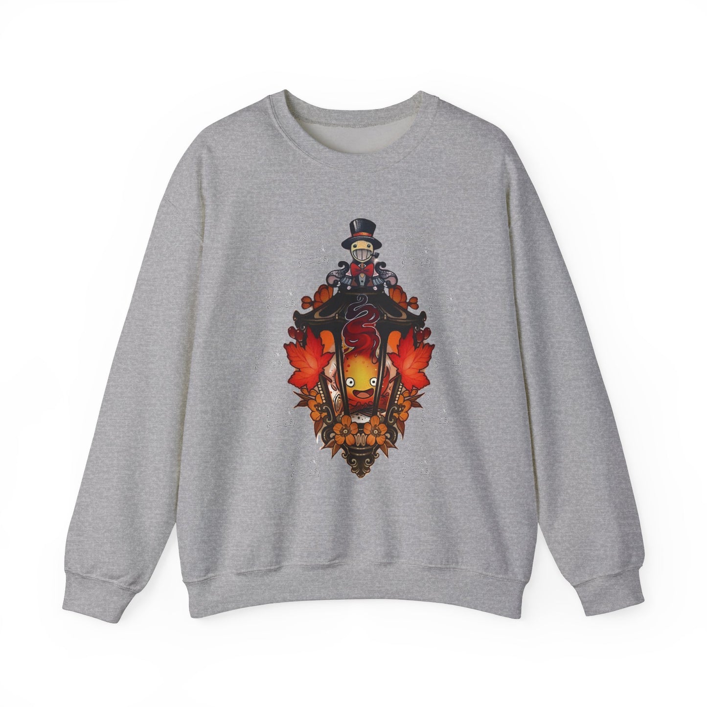 Calcifer Sweatshirt – 100% Cotton Howl's Moving Castle Studio Ghibli Cozy Pullover