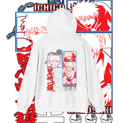 Bleach Ichigo Back Print Cotton Hoodie | Anime Streetwear