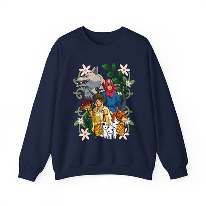 Princess Mononoke Art Cover Sweatshirt – 100% Cotton Studio Ghibli Anime Pullover
