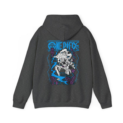 Luffy Gear Back Print Hoodie – One Piece 100% Cotton Anime Hoodie Featuring Gear 5 Design