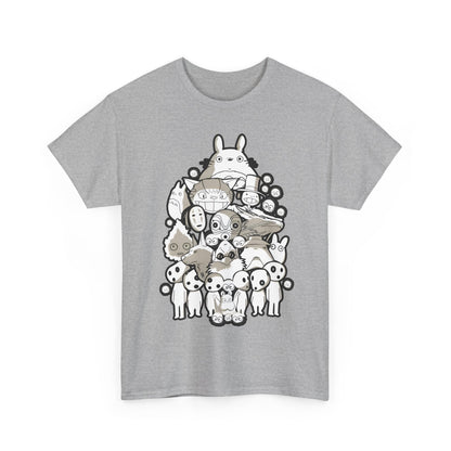 Totoro White Characters T-Shirt | 100% Cotton Studio Ghibli Anime Tee