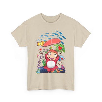 Ponyo Jam T-Shirt – 100% Cotton Studio Ghibli Inspired Tee for Anime Lovers