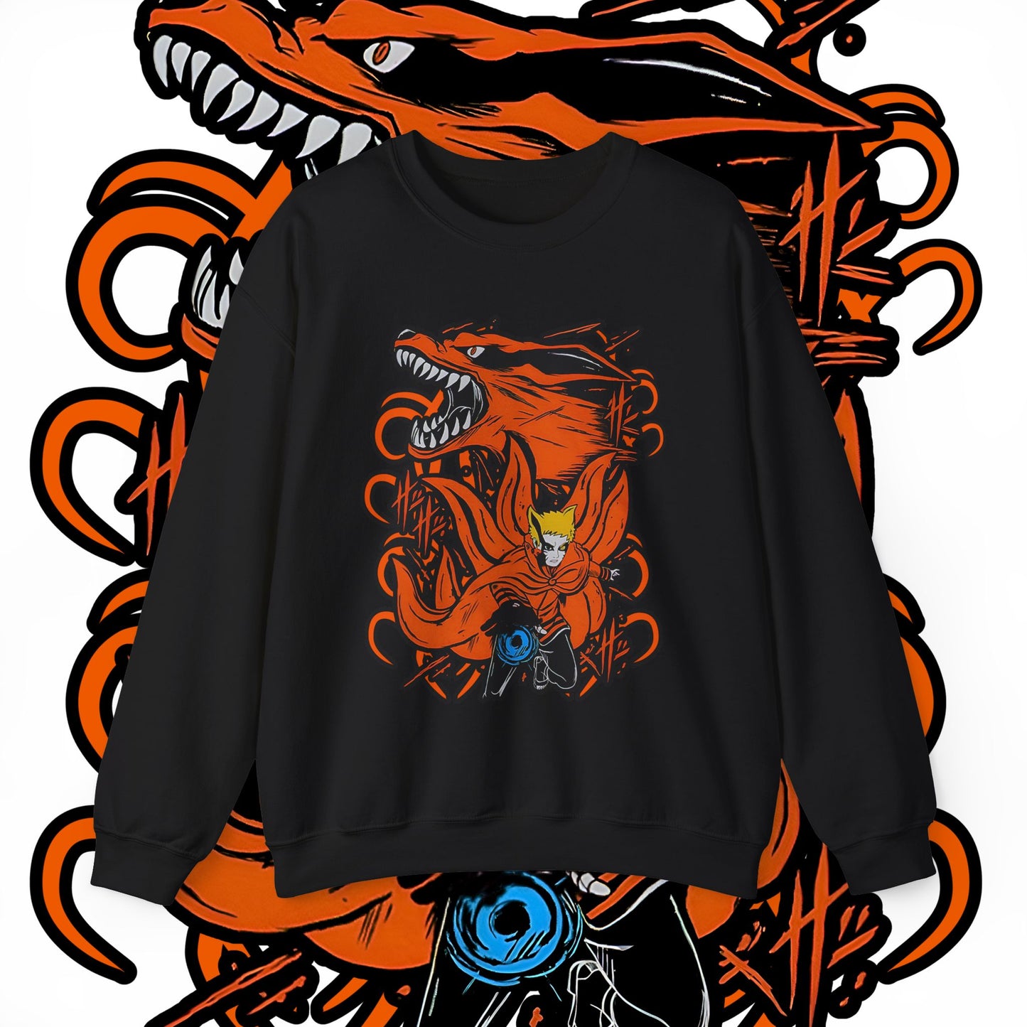 Naruto Uzumaki Kurama Anime Sweatshirt 100% Cotton
