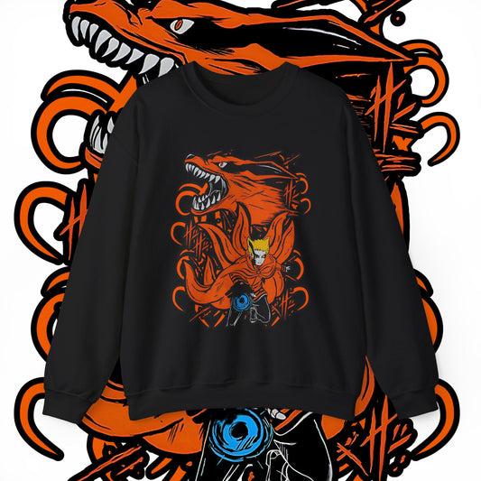 Naruto Uzumaki Kurama Anime Sweatshirt 100% Cotton