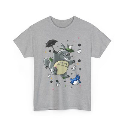 Totoro Umbrella Wind T-Shirt – 100% Cotton Studio Ghibli Anime Tee