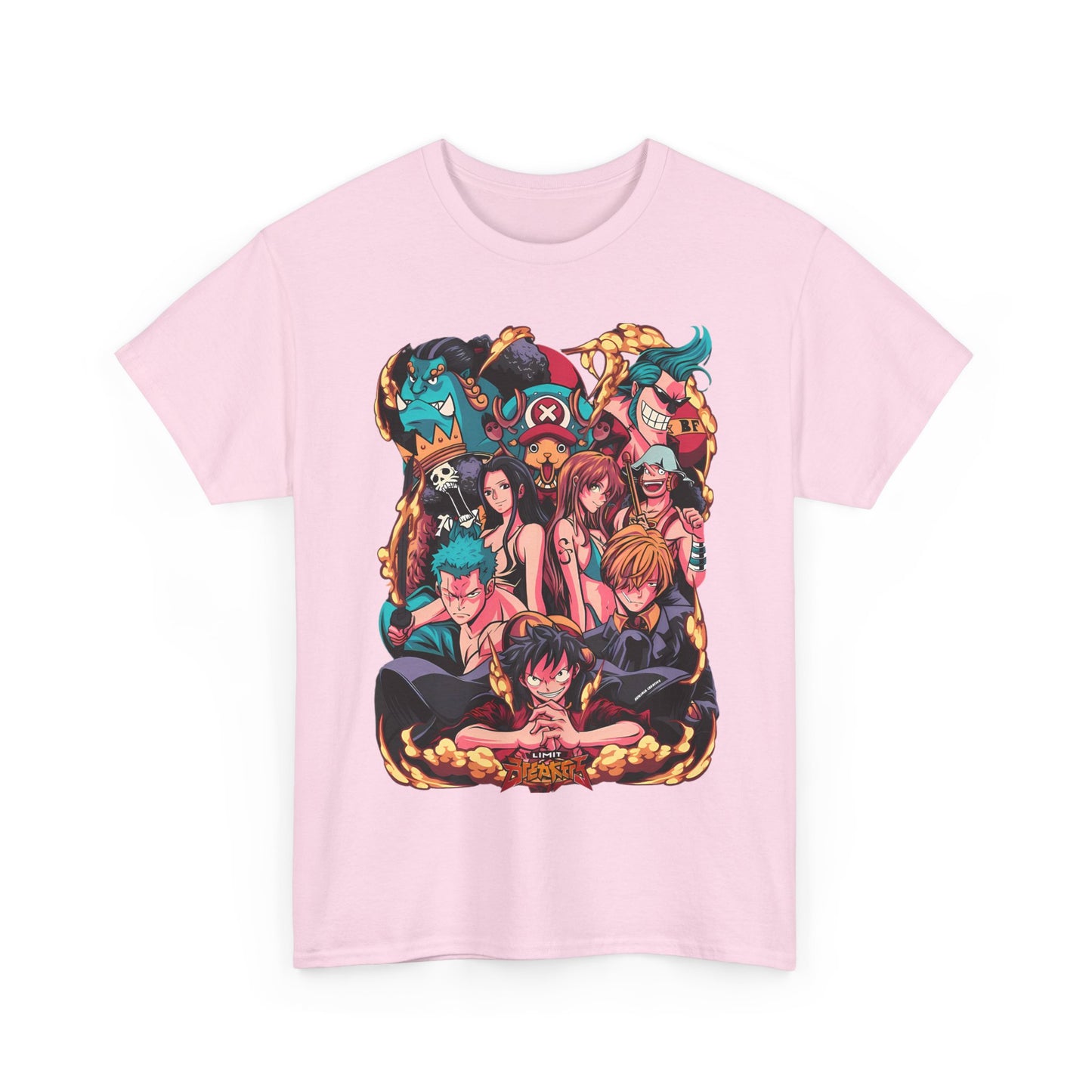 One Piece Characters T-Shirt – 100% Cotton Anime Tee Featuring Straw Hat Crew