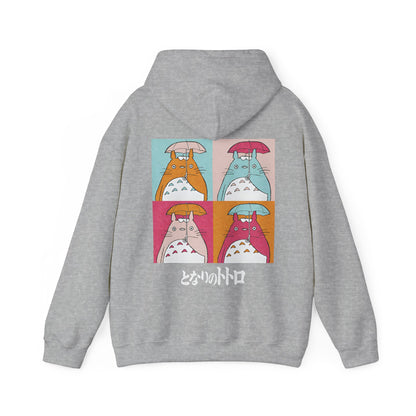 Totoro Aesthetic Art Collage Back Print Hoodie – 100% Cotton Studio Ghibli Inspired Hoodie