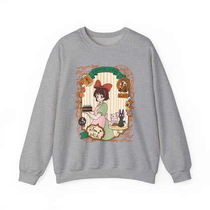 Kiki Happy Studio Ghibli Sweatshirt – 100% Cotton Kiki’s Delivery Service Pullover for Anime Fans