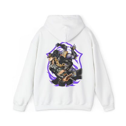 Jotaro Kujo Back Print Hoodie – 100% Cotton JoJo's Bizarre Adventure Anime Pullover