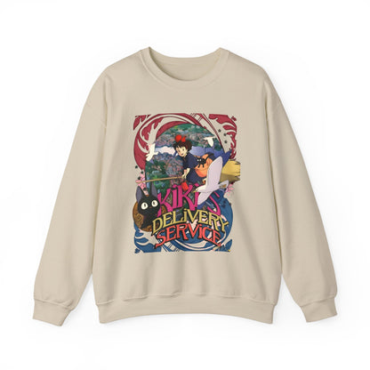 Kiki's Delivery Service Art Sweatshirt – 100% Cotton Cozy Studio Ghibli Anime Pullover