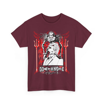 Death Note Anime T-Shirt – 100% Cotton Tee Featuring Light, L, and Ryuk