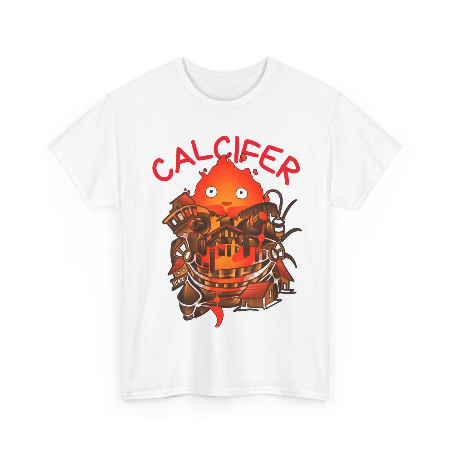 Calcifer Castle T-Shirt | 100% Cotton Howl’s Moving Castle Ghibli Tee