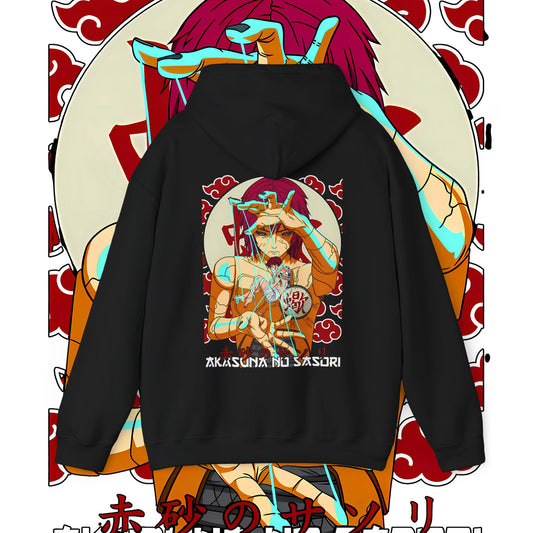 Sasori Naruto Back Print Hoodie 100% Cotton Anime Streetwear