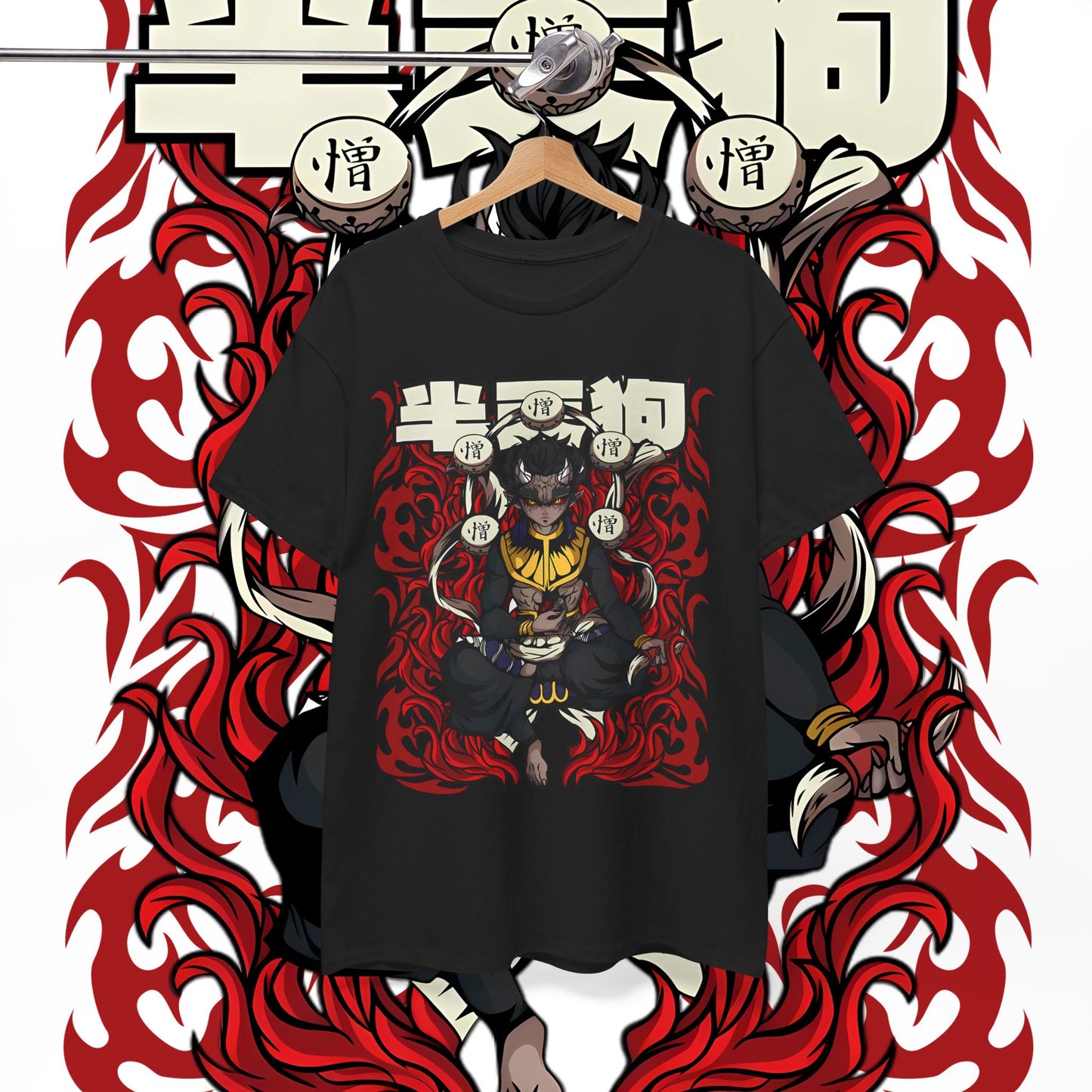 Hantengu Moon Demon Slayer T-Shirt | Anime Graphic Tee 100% Cotton