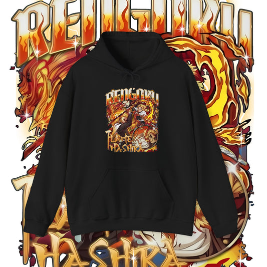 Rengoku Flame Bootleg Hoodie | Hashira Anime Streetwear