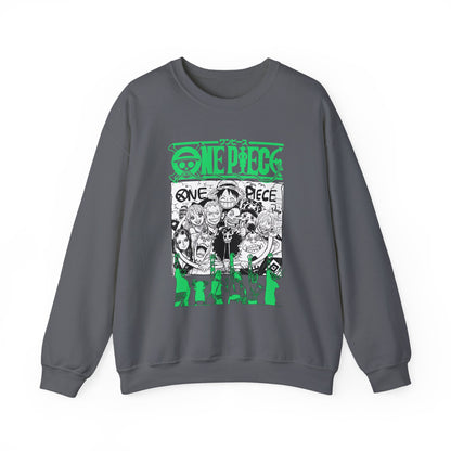 One Piece Characters Sweatshirt – 100% Cotton Anime Crew Pullover for True Fans