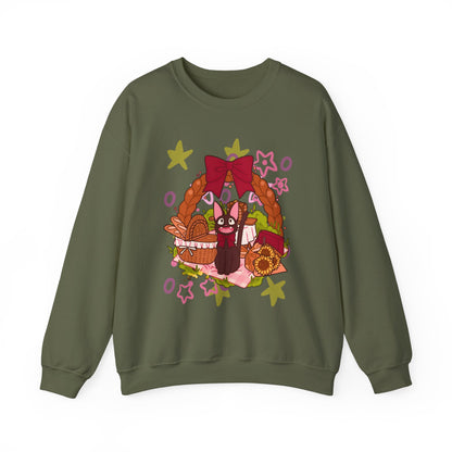 Jiji Cat Gift Sweatshirt – 100% Cotton Studio Ghibli Inspired Cozy Anime Pullover