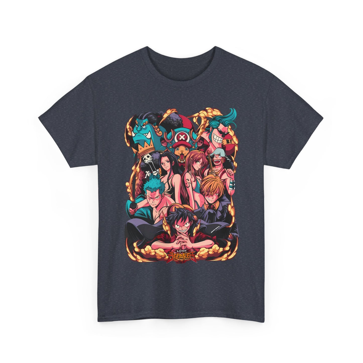 One Piece Characters T-Shirt – 100% Cotton Anime Tee Featuring Straw Hat Crew