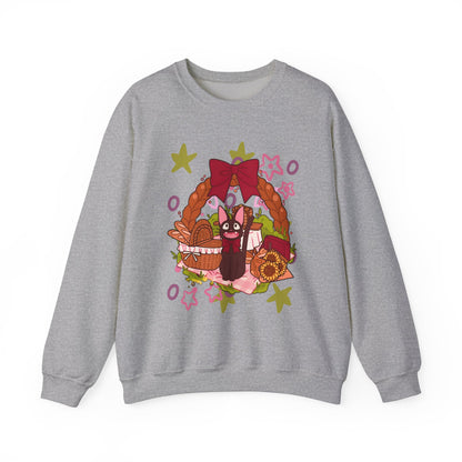 Jiji Cat Gift Sweatshirt – 100% Cotton Studio Ghibli Inspired Cozy Anime Pullover