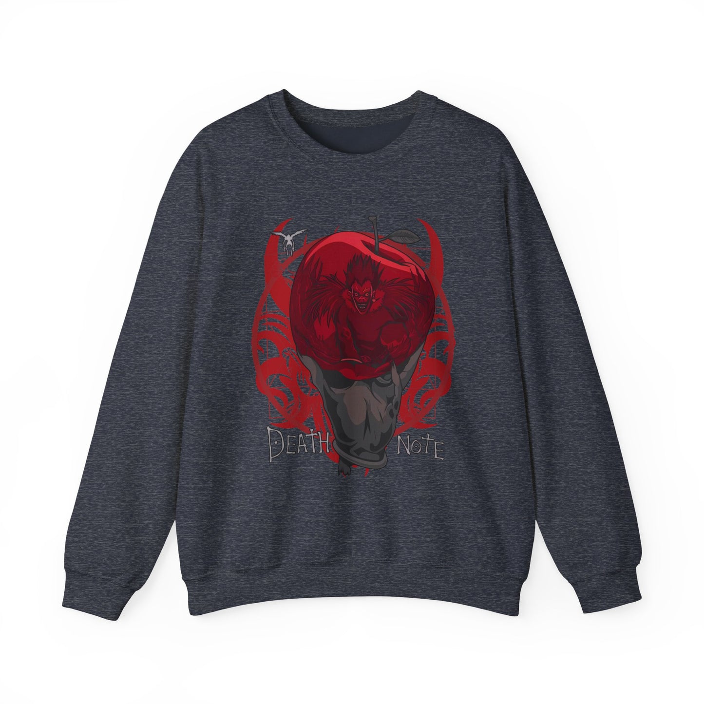 Death Note Apple Sweatshirt – 100% Cotton Anime Pullover Featuring Ryuk’s Red Apple