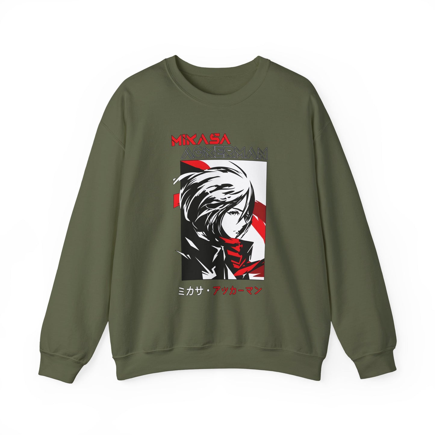 Mikasa Ackerman Sweatshirt – 100% Cotton Attack on Titan Anime Pullover for Fans