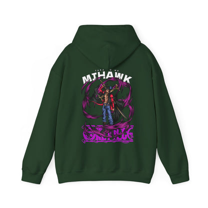 Dracule Mihawk One Piece Back Print Hoodie – 100% Cotton Anime Hoodie for Swordsman Fans