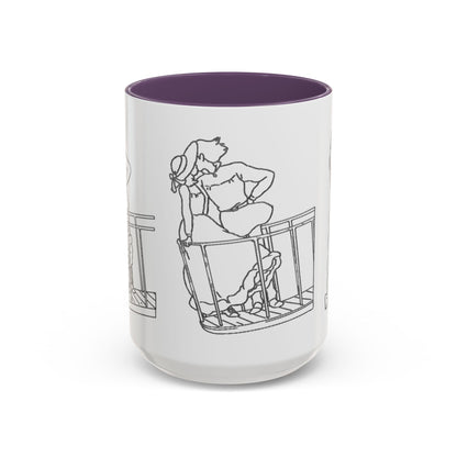 Sophie and Howl Accent Mug – Romantic Ghibli Color Handle Cup 11oz & 15oz – Howl’s Moving Castle Anime Love Gift
