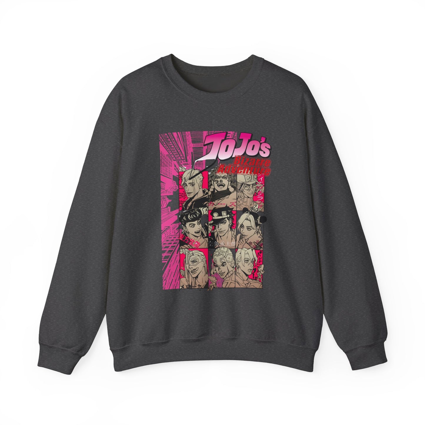 JoJo’s Bizarre Adventure Sweatshirt – 100% Cotton Anime Pullover Featuring Joestar & Stand Designs – Stylish Otaku Clothing