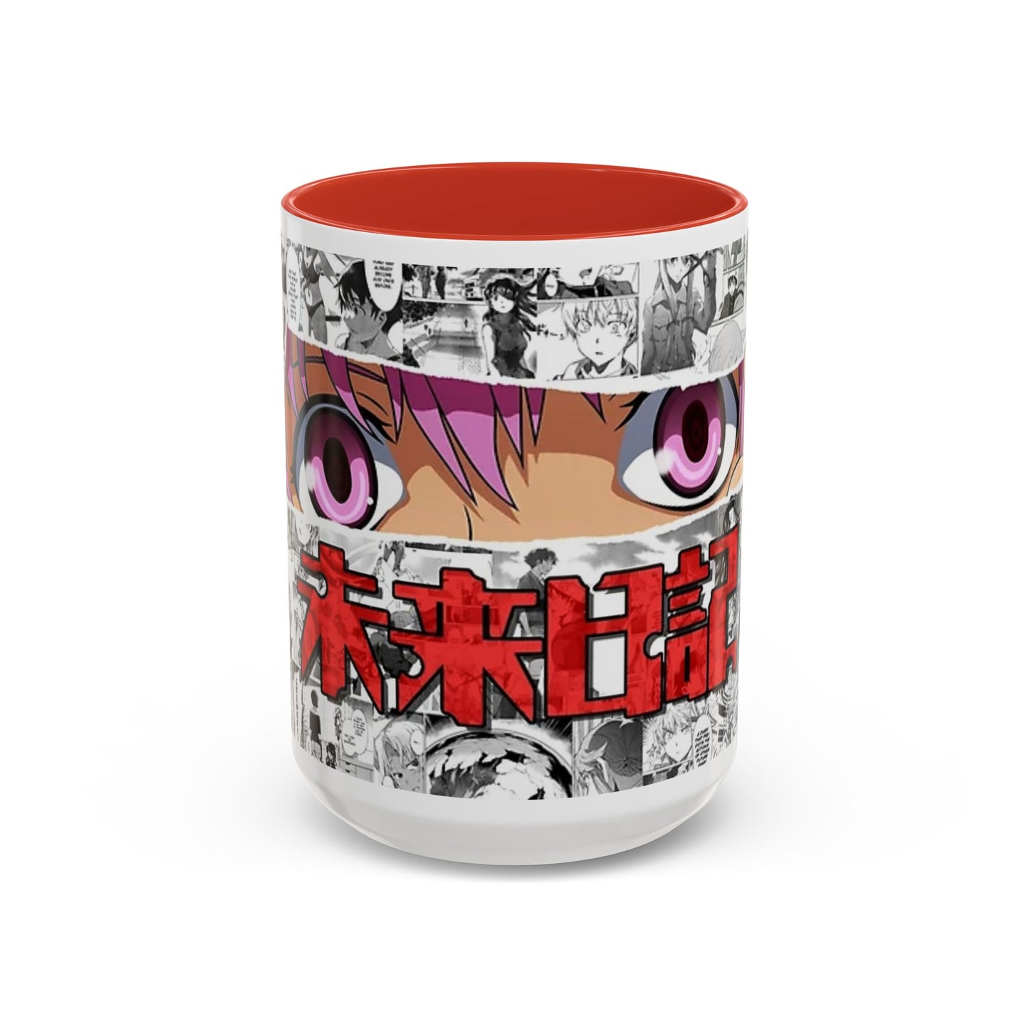Yuno Gasai Accent Handle Mug – Future Diary Anime Cup – 11oz & 15oz Ceramic Gift for Yandere Fans