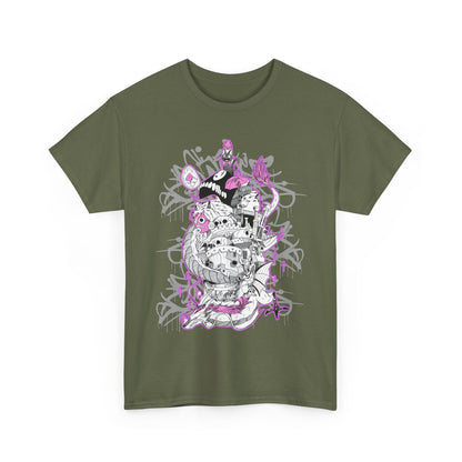 Studio Ghibli Art Deco T-Shirt | Anime Cotton Graphic Tee