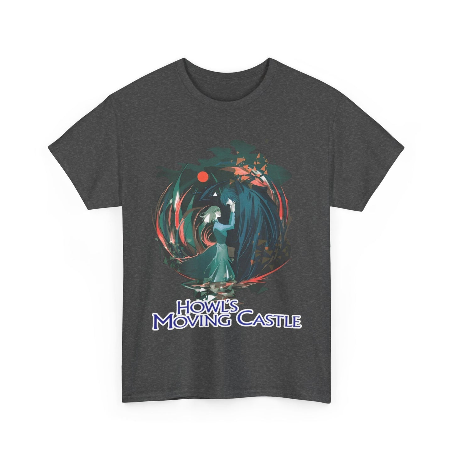 Howl's Moving Castle Mural T-Shirt 100% Cotton Studio Ghibli Anime Tee