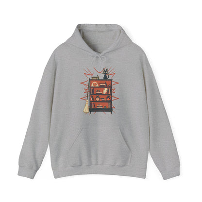 Jiji Hoodie – 100% Cotton Gildan 18500 | Kiki's Delivery Service Studio Ghibli Cute Anime Hoodie