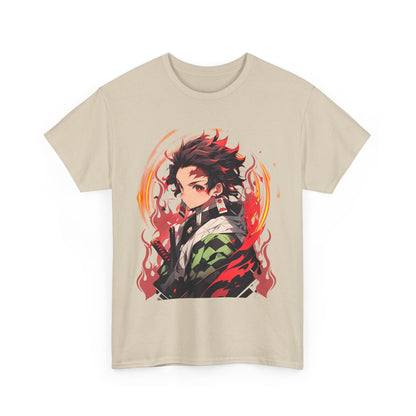 Tanjiro Kamado Demon Slayer T-Shirt – 100% Cotton Anime Tee for Kimetsu no Yaiba Fans
