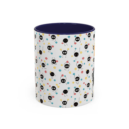 Soot Sprites Accent Mug – Studio Ghibli Color Handle Cup – 11oz & 15oz Ceramic Anime Gift