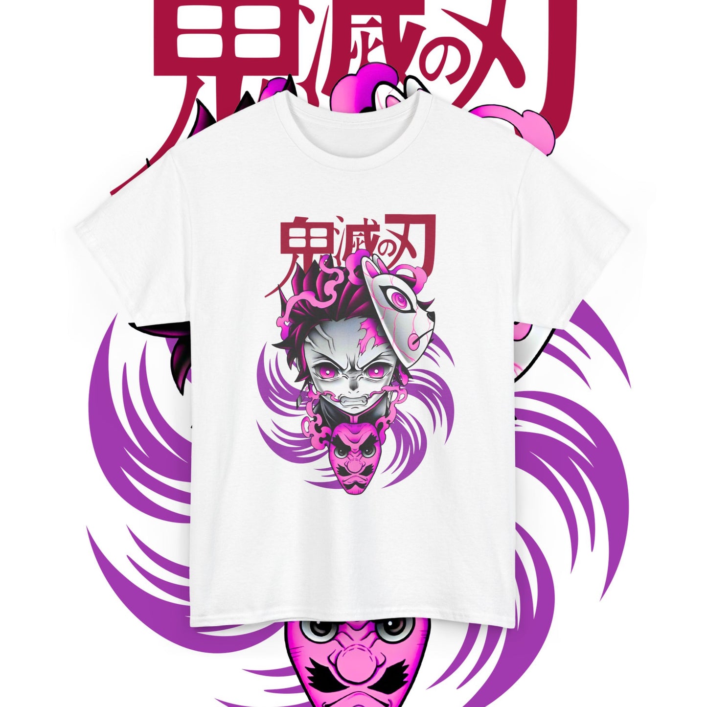 Tanjiro Kamado Mask Fury T-Shirt | 100% Cotton Demon Slayer Shirt