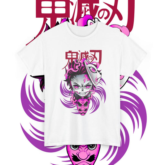 Tanjiro Kamado Mask Fury T-Shirt | 100% Cotton Demon Slayer Shirt