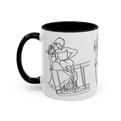 Sophie and Howl Accent Mug – Romantic Ghibli Color Handle Cup 11oz & 15oz – Howl’s Moving Castle Anime Love Gift
