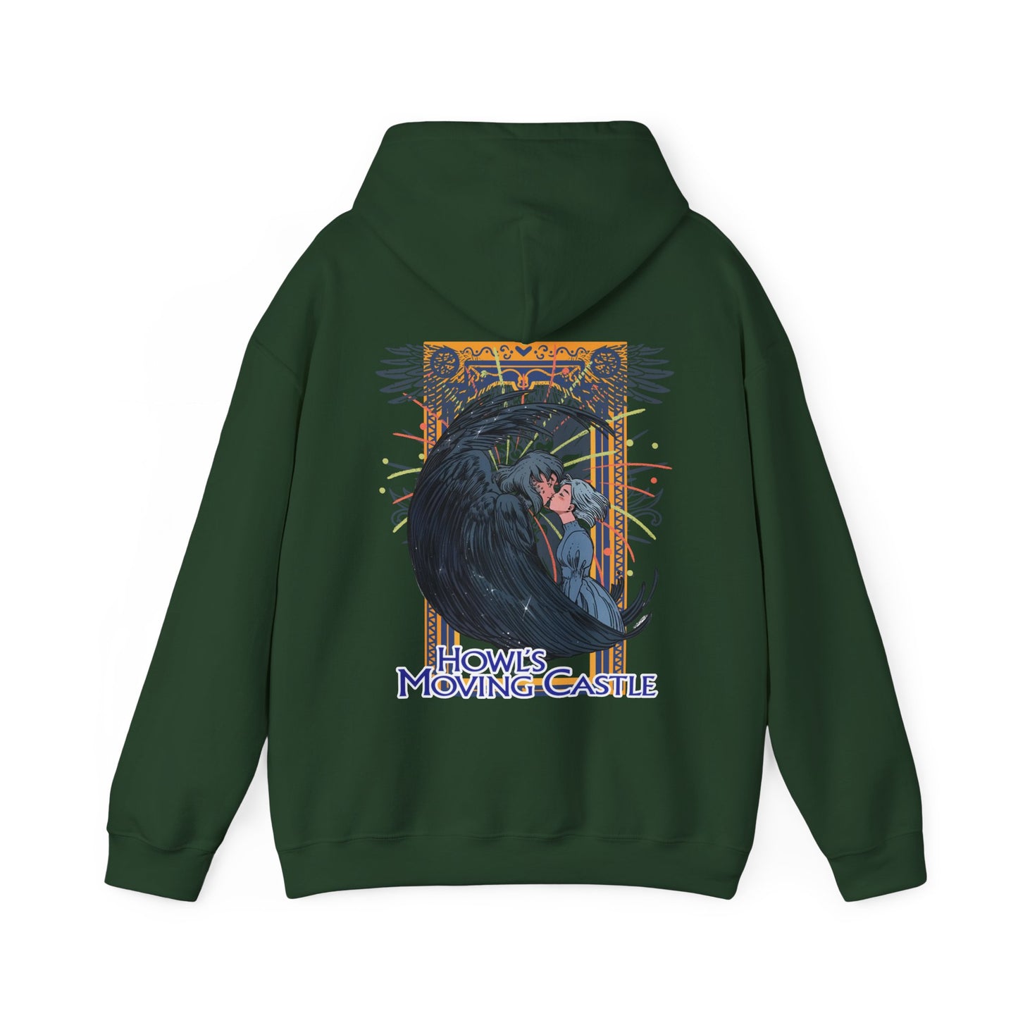 Howl’s Moving Castle Back Print Hoodie – 100% Cotton Studio Ghibli Sweatshirt for Anime Fans