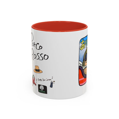 Porco Rosso Tribute Accent Mug – Studio Ghibli Anime Coffee Cup – 11oz & 15oz Ceramic Gift