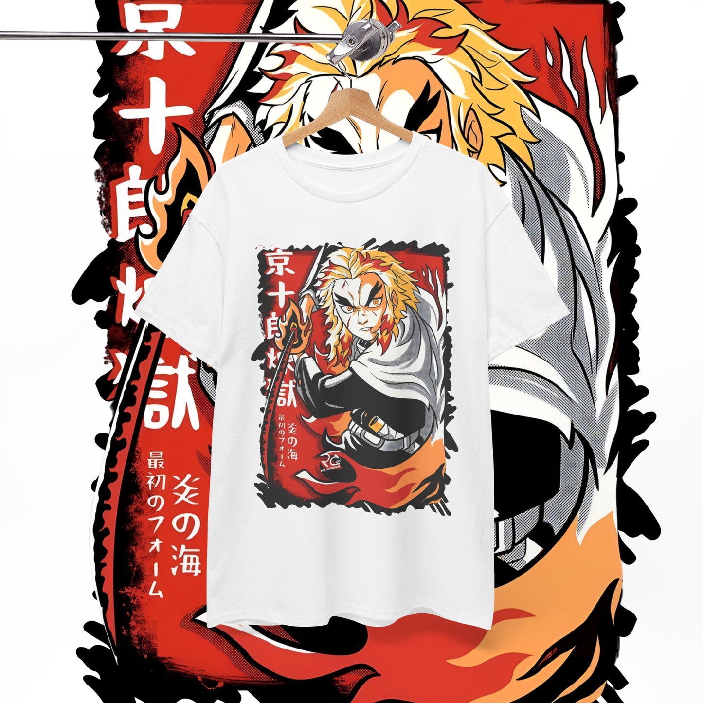 Rengoku Flame Hashira T-Shirt | Demon Slayer | 100% Cotton Anime Tee