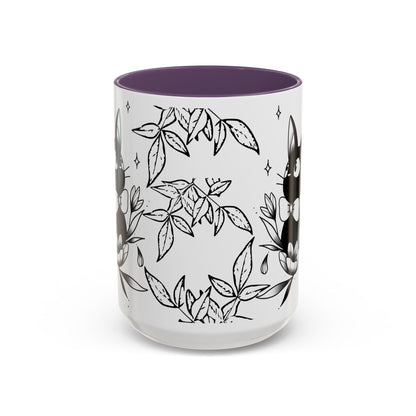 Jiji Cat Studio Ghibli Mug – 11oz & 15oz Accent Handle Coffee Cup – Cute Kiki’s Delivery Service Gift