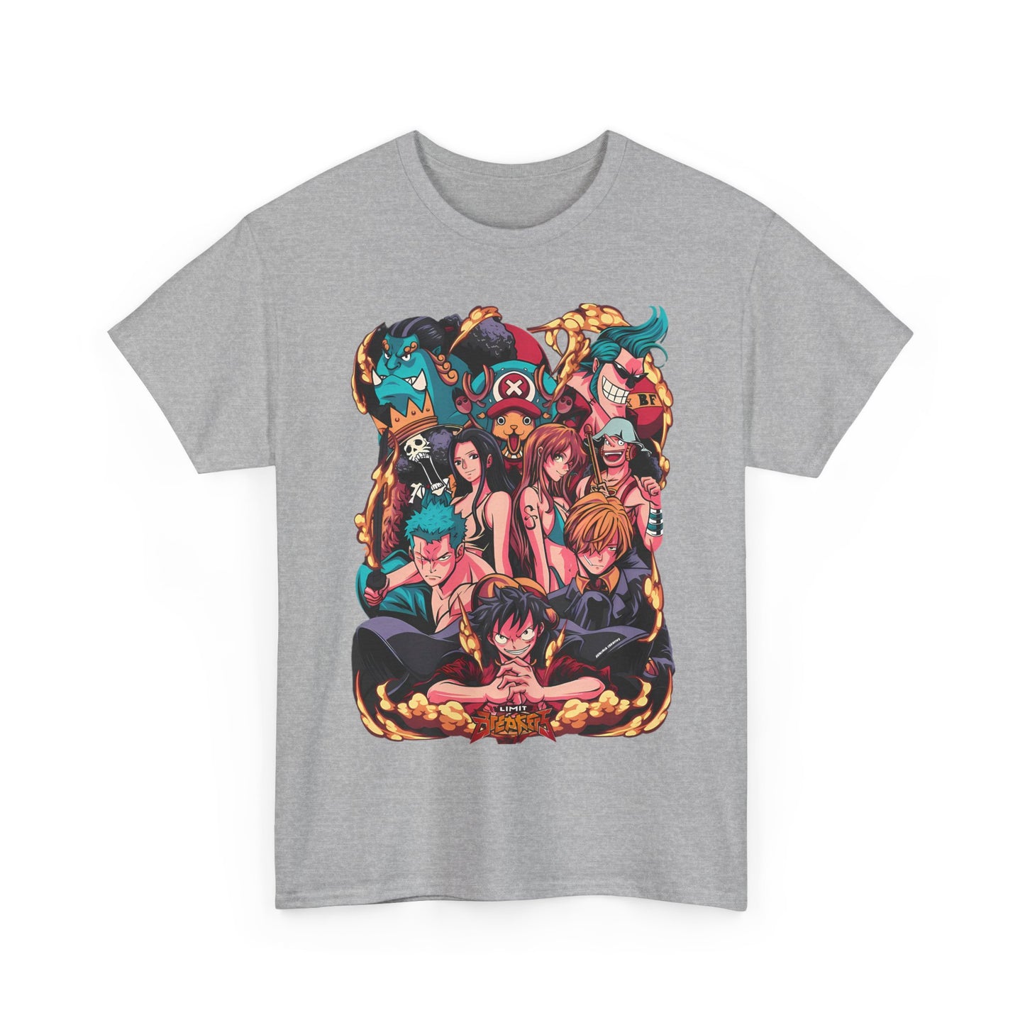 One Piece Characters T-Shirt – 100% Cotton Anime Tee Featuring Straw Hat Crew